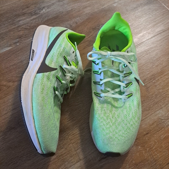 Nike E Air Zoom Pegasus 36 Running Sneakers Lime Mint Neon Green Men's Size 12 - Picture 1 of 11